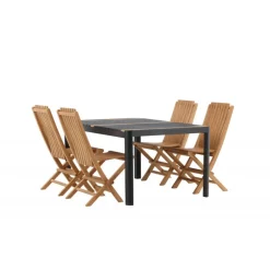 Togo Loungesæt - Havemøbelsæt - Sort,Natur