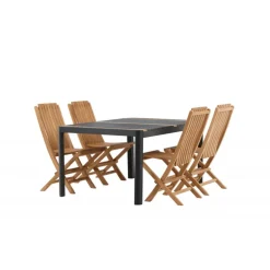 Togo Loungesæt - Havemøbelsæt - Sort,Natur