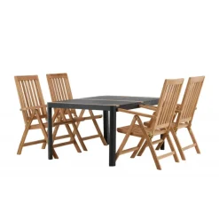 Togo Loungesæt - Havemøbelsæt - Sort,Natur