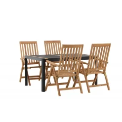 Togo Loungesæt - Havemøbelsæt - Sort,Natur