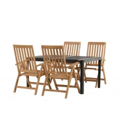 Togo Loungesæt - Havemøbelsæt - Sort,Natur