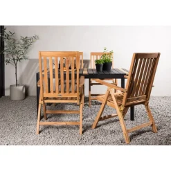 Togo Loungesæt - Havemøbelsæt - Sort,Natur