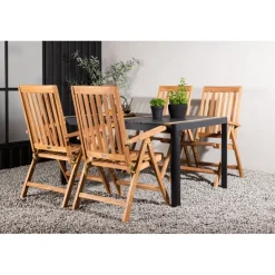 Togo Loungesæt - Havemøbelsæt - Sort,Natur