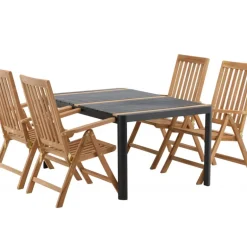 Togo Loungesæt - Havemøbelsæt - Sort,Natur