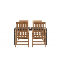 Togo Loungesæt - Havemøbelsæt - Sort,Natur