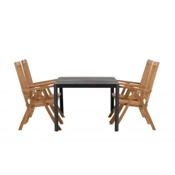 Togo Loungesæt - Havemøbelsæt - Sort,Natur