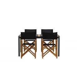 Togo t Loungesæt - Havemøbelsæt - Sort,Natur