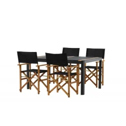 Togo t Loungesæt - Havemøbelsæt - Sort,Natur