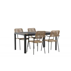 Togo t Loungesæt - Havemøbelsæt - Beige,Sort,Natur