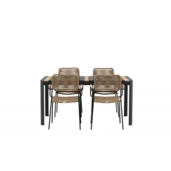 Togo t Loungesæt - Havemøbelsæt - Beige,Sort,Natur