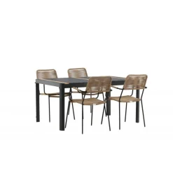 Togo t Loungesæt - Havemøbelsæt - Beige,Sort,Natur