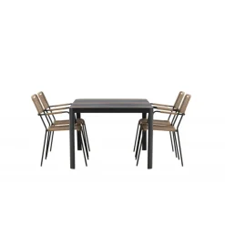 Togo t Loungesæt - Havemøbelsæt - Beige,Sort,Natur