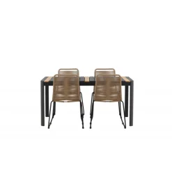 Togo t Loungesæt - Havemøbelsæt - Beige,Sort,Natur