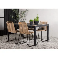 Togo t Loungesæt - Havemøbelsæt - Beige,Sort,Natur