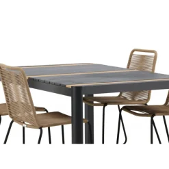 Togo t Loungesæt - Havemøbelsæt - Beige,Sort,Natur