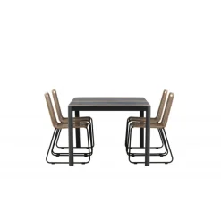 Togo t Loungesæt - Havemøbelsæt - Beige,Sort,Natur