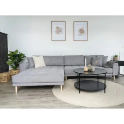 Torino Lounge Sofa lysegrå venstrevendt
