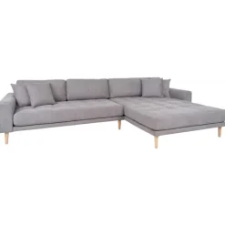 Torino Lounge Sofa lysegrå stof højrevendt