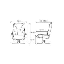 Torsten Lænestol Semianilin læder - Sort