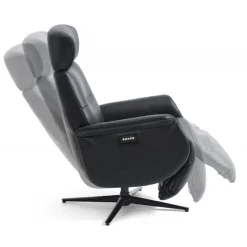 Torsten Recliner lænestol med 2 motor - Sort semianiline læder