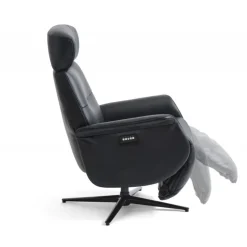 Torsten Recliner lænestol med 2 motor - Sort semianiline læder