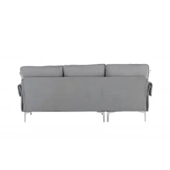 Toulouse 3 personers chaiselongsofa - Krom og Grå