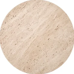 TRAVERSO S c. bord, farve travertin / Hvid