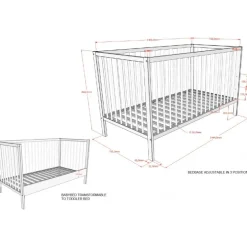 Tremmeseng 70 x 140 cm – Dino, antracit