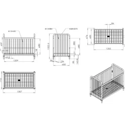Tremmeseng Bronxx baby 60 x 120 cm – lyserød