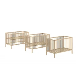 Tremmeseng Dino baby seng 60 × 120 cm – natur