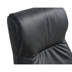 Tristan lænestol med fodskammel - Sort læder