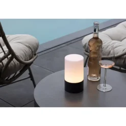 Tubu Bordlampe - Sort,Hvid