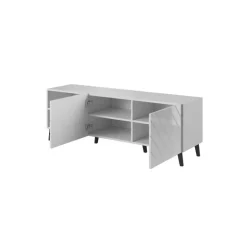 TV bord 150 ABETO mat Sort/blank Sort