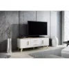 TV bord LOTTA 140 2D2S diamant Hvid/Sonoma eg.