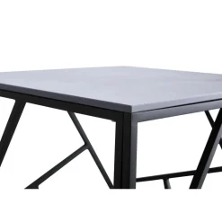 UNIVERSE 2 KWADRAT, sofabord, Grå marmor / Sort