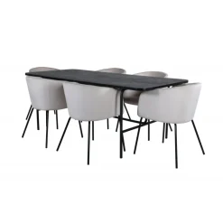 Uno Spisebordssæt - Beige og Sort