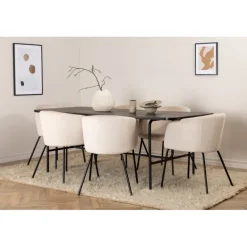 Uno Spisebordssæt - Beige og Sort