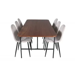 Uno Spisebordssæt - Beige, Sort og Natur