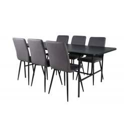 Uno Spisebordssæt - Sort og Grå