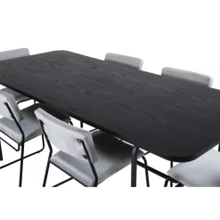 Uno Spisebordssæt - Sort og Lysegrå