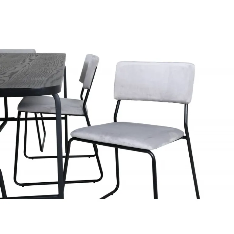 Uno Spisebordssæt - Sort og Lysegrå