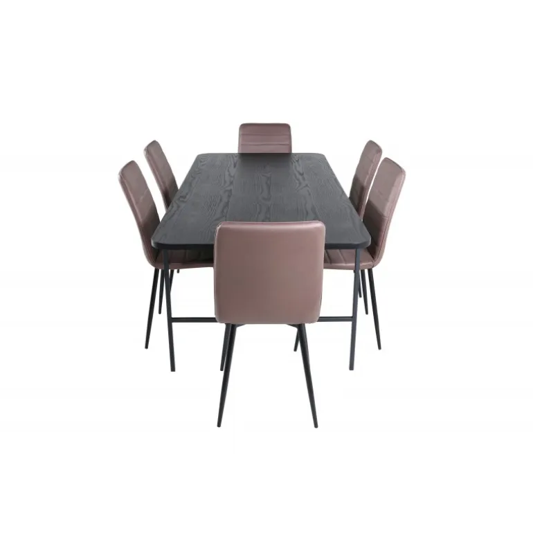 Uno Spisebordssæt - Sort og Brun