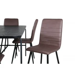 Uno Spisebordssæt - Sort og Brun