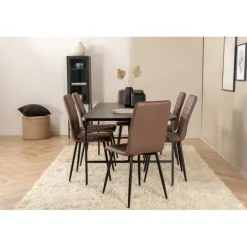 Uno Spisebordssæt - Sort og Brun