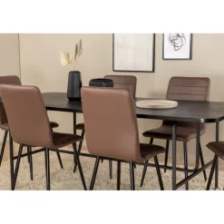 Uno Spisebordssæt - Sort og Brun