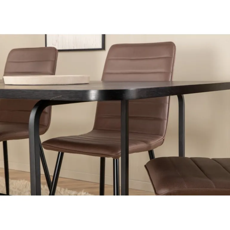 Uno Spisebordssæt - Sort og Brun