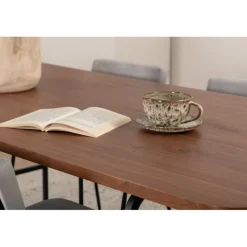 Uno t Spisebordssæt - Sort, Lysegrå og Natur