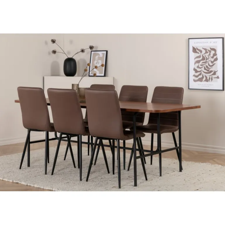 Uno t Spisebordssæt - Sort og Brun og - Natur