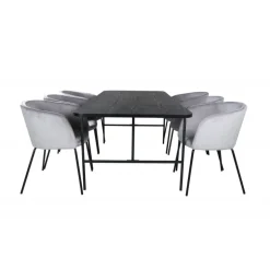 Uno t Spisebordssæt - Sort og Grå