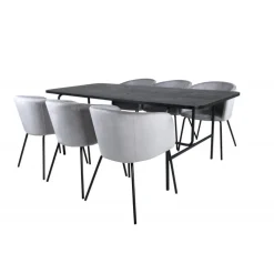 Uno t Spisebordssæt - Sort og Grå